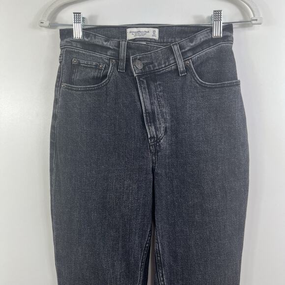 Abercrombie & Fitch The 90s Slim Straight Ultra High Rise Jeans Curve Love 25 S - Picture 2 of 10